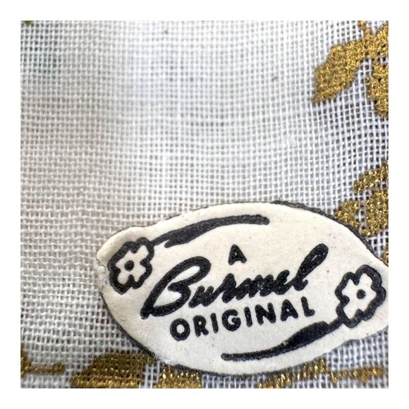 Vintage Burmel Original Blue Roses Floral Handkerchief Collectible NEW Old Stock - Picture 2 of 3